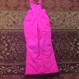 Girls pink snow pants!